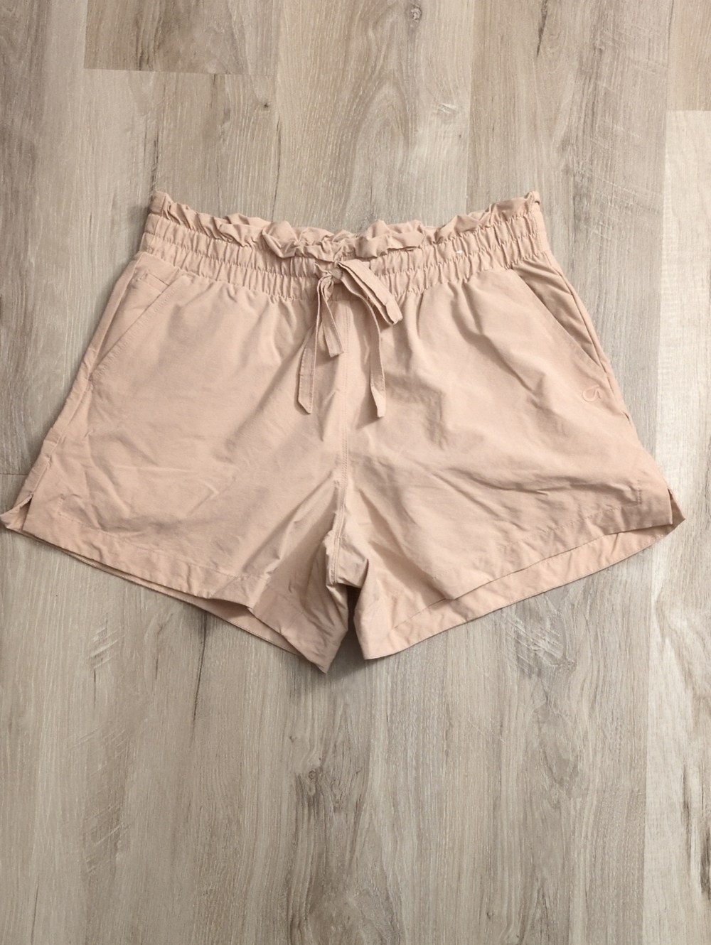GapFit Blush Pink Athletic Paperbag Waist Shorts with Drawstring